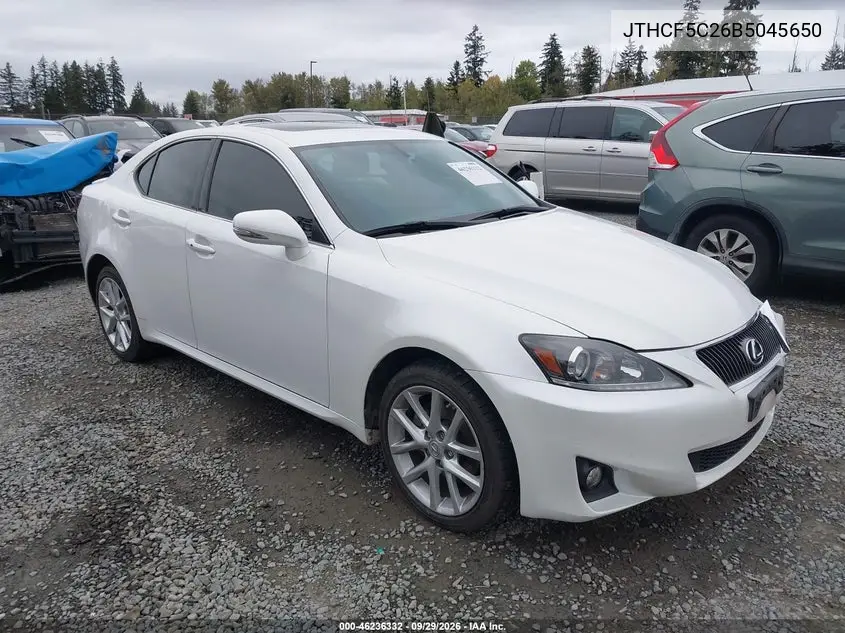 LEXUS IS 2011, VIN JTHCF5C26B5045650