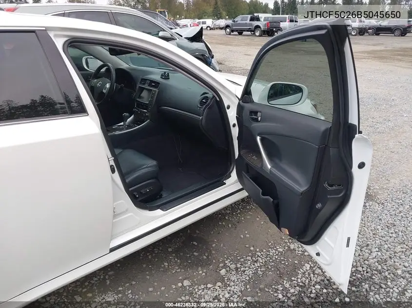 2011 LEXUS IS VIN JTHCF5C26B5045650 — фото 5