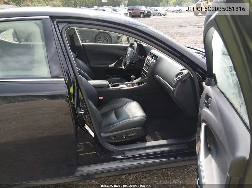2011 LEXUS IS VIN JTHCF5C20B5051816 — фото 5