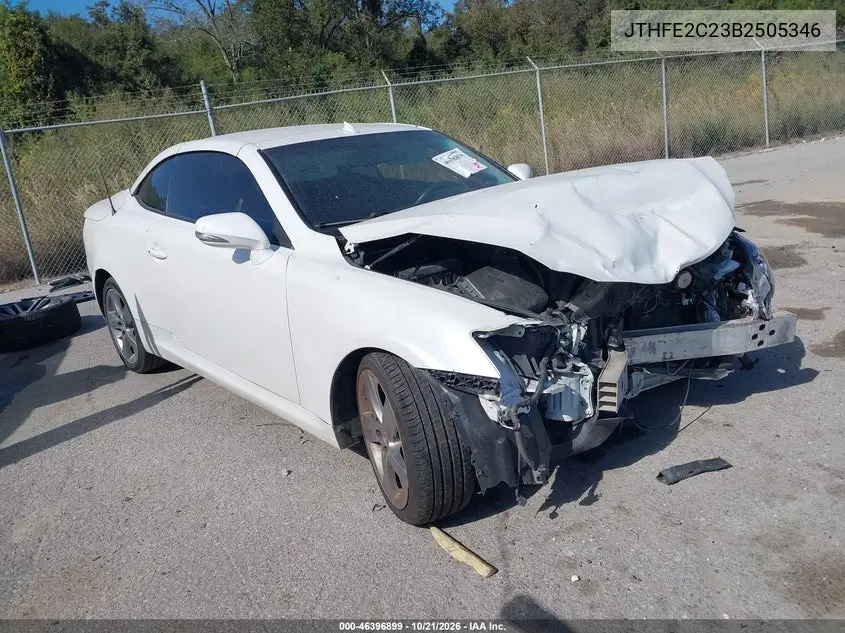 LEXUS IS 2011, VIN JTHFE2C23B2505346