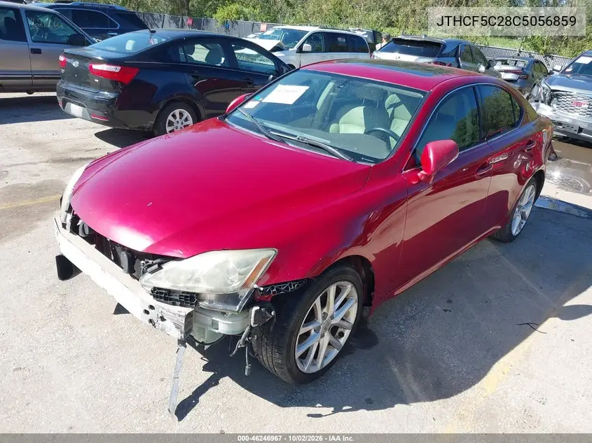 2012 LEXUS IS VIN JTHCF5C28C5056859 — фото 2