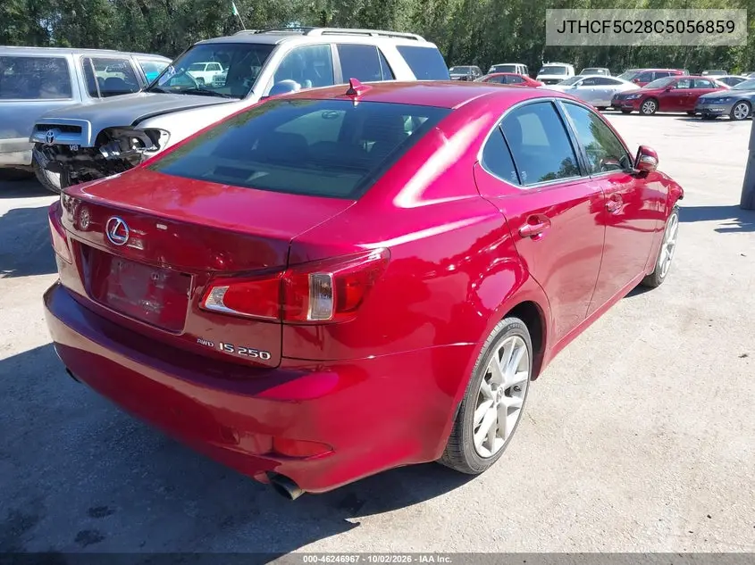 2012 LEXUS IS VIN JTHCF5C28C5056859 — фото 4