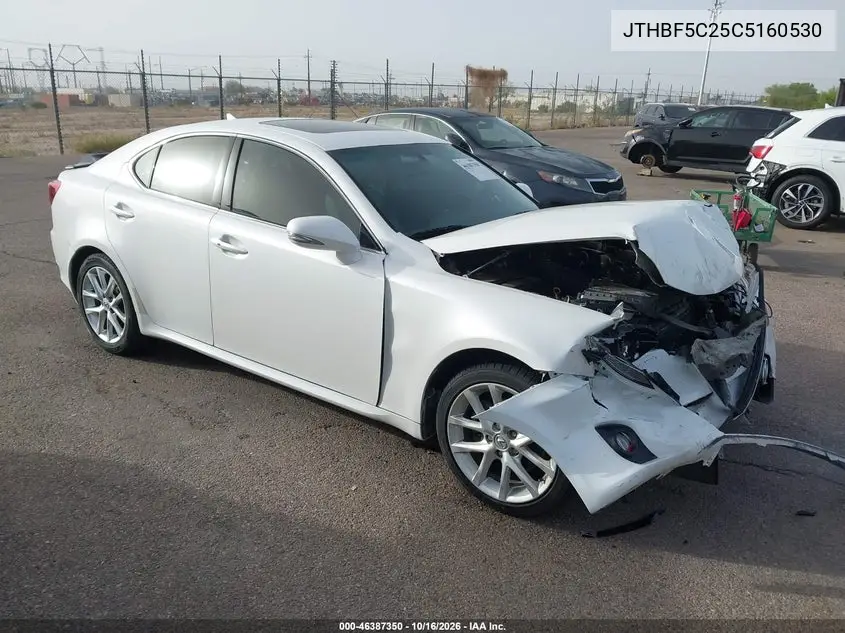 LEXUS IS 2012, VIN JTHBF5C25C5160530
