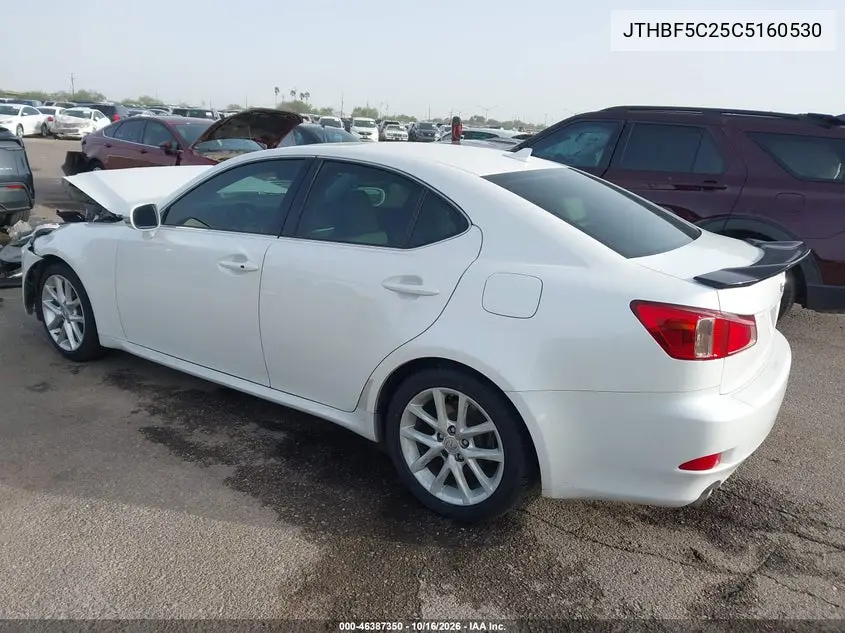 2012 LEXUS IS VIN JTHBF5C25C5160530 — фото 3