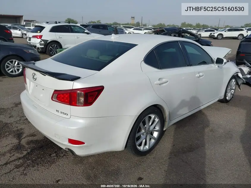 2012 LEXUS IS VIN JTHBF5C25C5160530 — фото 4