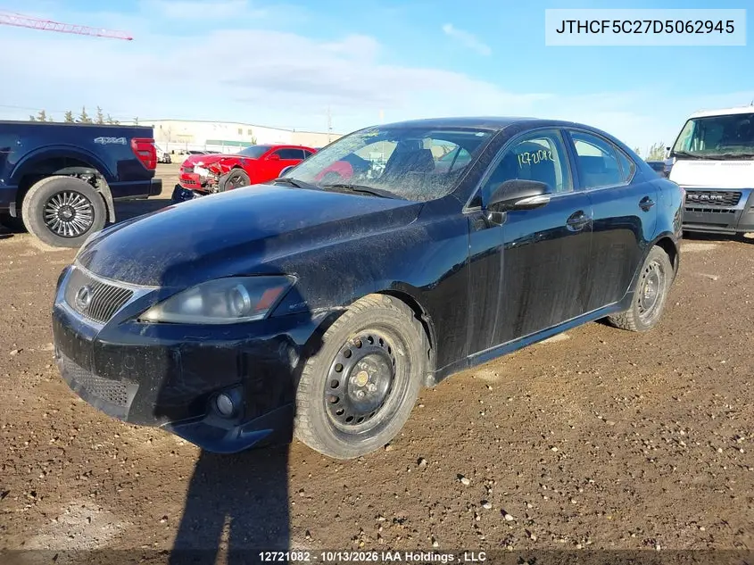 2013 LEXUS IS VIN JTHCF5C27D5062945 — фото 2