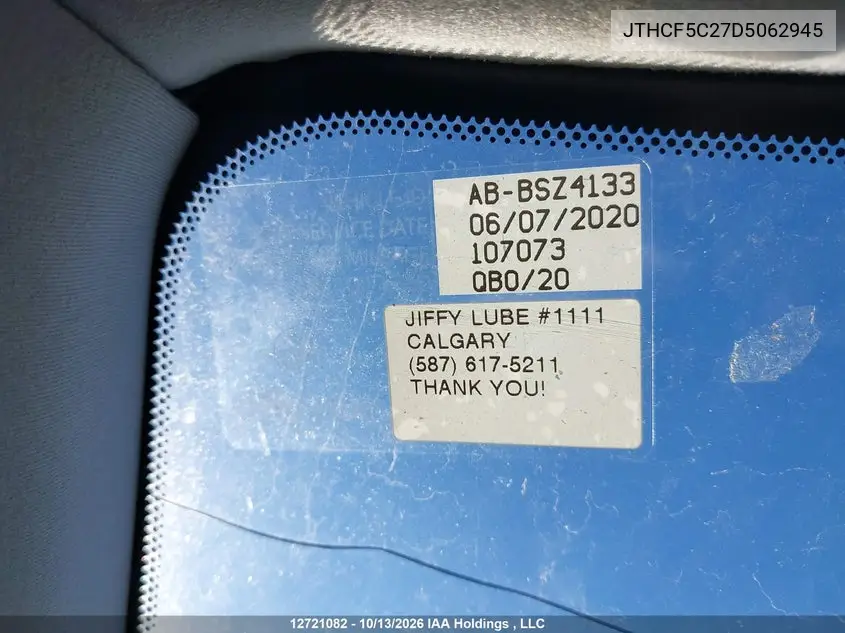 2013 LEXUS IS VIN JTHCF5C27D5062945 — фото 21