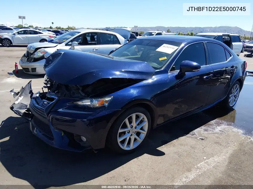 2014 LEXUS IS VIN JTHBF1D22E5000745 — фото 2
