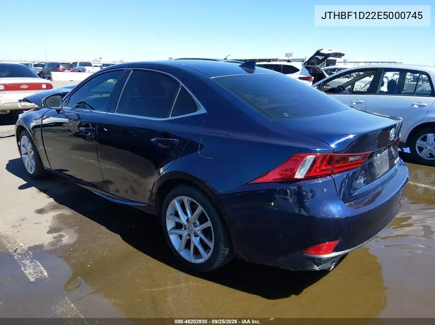 2014 LEXUS IS VIN JTHBF1D22E5000745 — фото 3