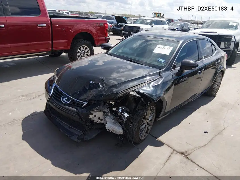 2014 LEXUS IS VIN JTHBF1D2XE5018314 — фото 2