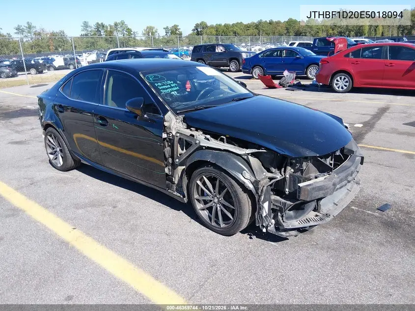 LEXUS IS 2014, VIN JTHBF1D20E5018094