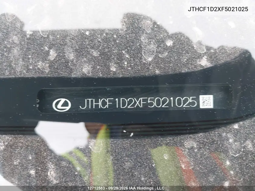 2015 LEXUS IS VIN JTHCF1D2XF5021025 — фото 19