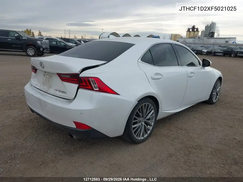 2015 LEXUS IS VIN JTHCF1D2XF5021025 — фото 4