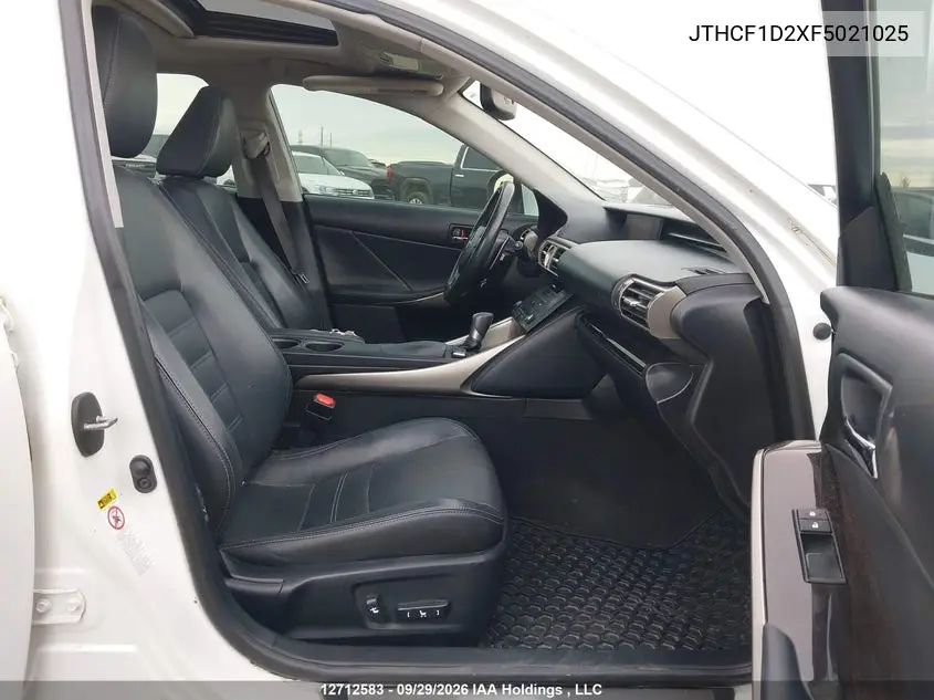 2015 LEXUS IS VIN JTHCF1D2XF5021025 — фото 5