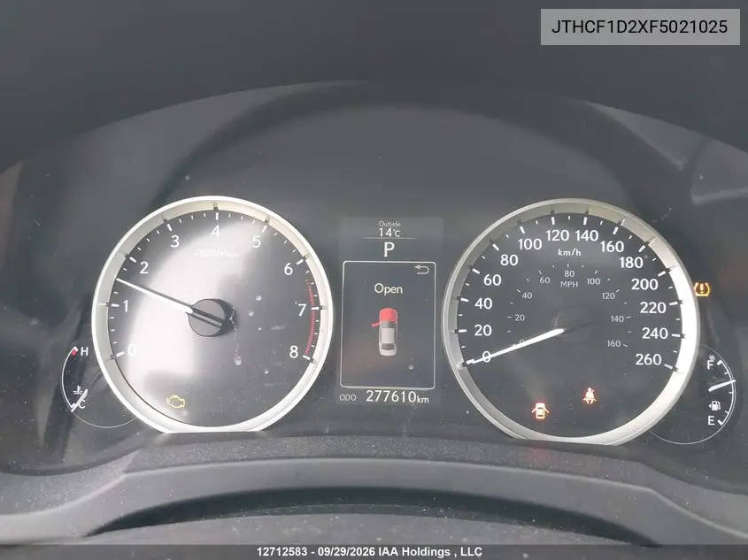2015 LEXUS IS VIN JTHCF1D2XF5021025 — фото 7