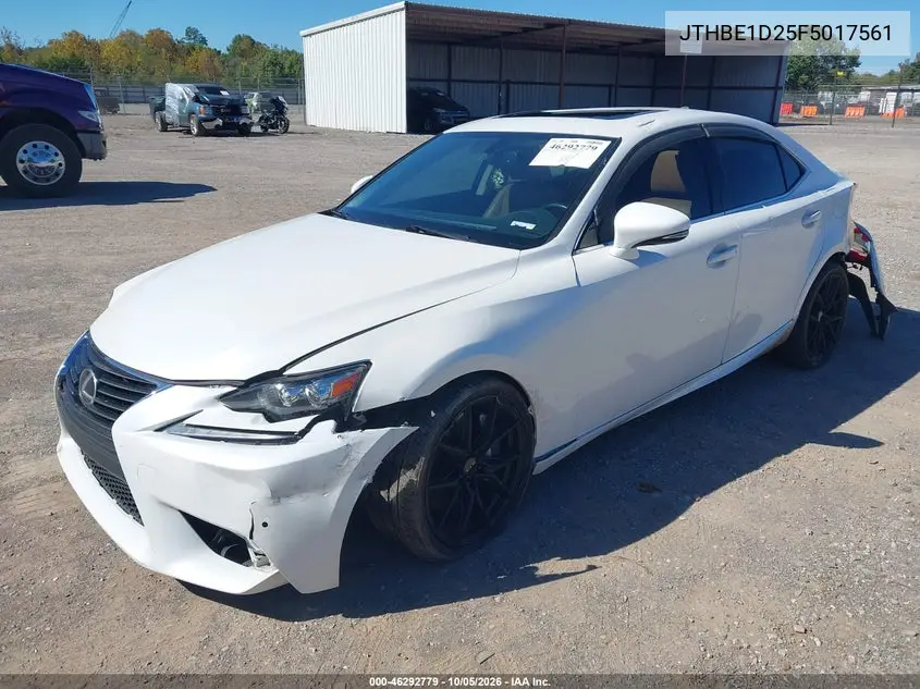 2015 LEXUS IS VIN JTHBE1D25F5017561 — фото 2