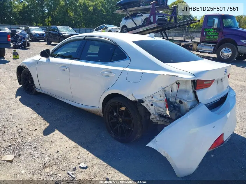 2015 LEXUS IS VIN JTHBE1D25F5017561 — фото 3
