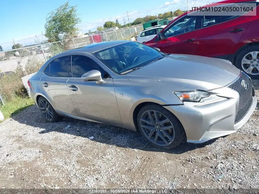 LEXUS IS 2016, VIN JTHCM1D24G5001604