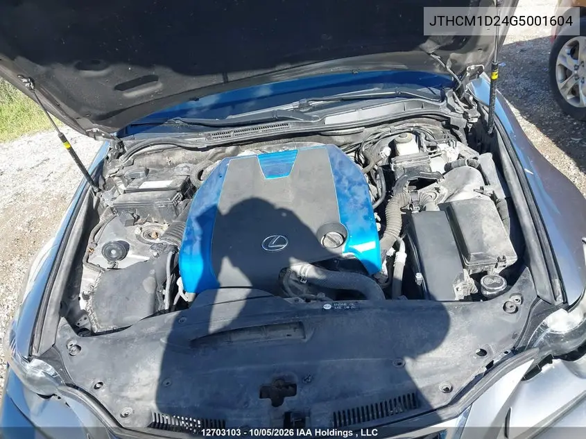 2016 LEXUS IS VIN JTHCM1D24G5001604 — фото 10