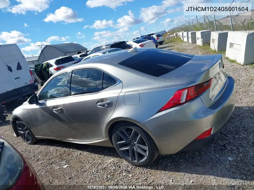 2016 LEXUS IS VIN JTHCM1D24G5001604 — фото 15
