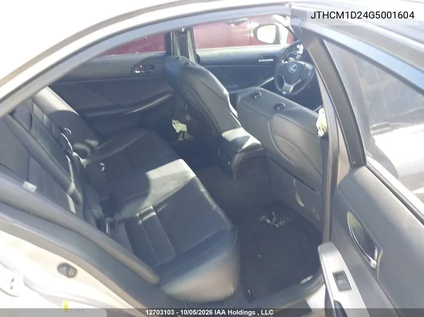 2016 LEXUS IS VIN JTHCM1D24G5001604 — фото 8