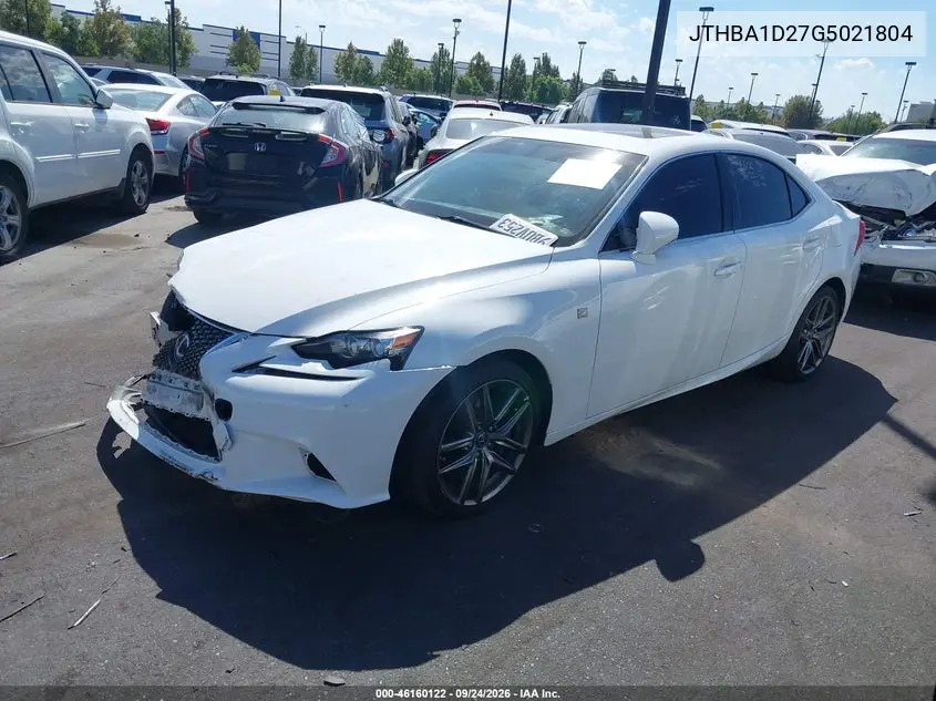 2016 LEXUS IS VIN JTHBA1D27G5021804 — фото 2