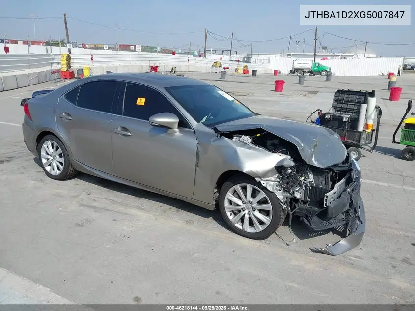 LEXUS IS 2016, VIN JTHBA1D2XG5007847