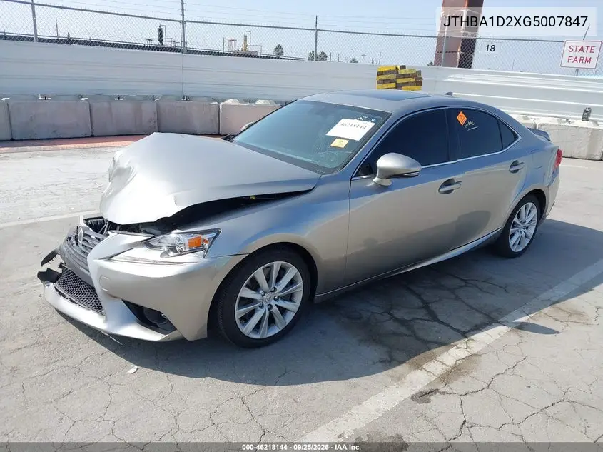 2016 LEXUS IS VIN JTHBA1D2XG5007847 — фото 2