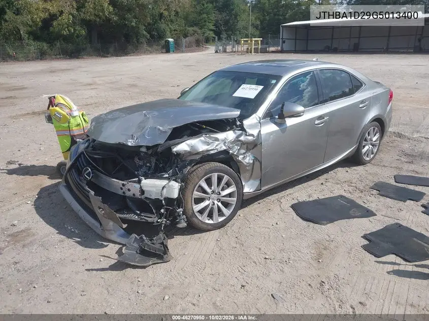 2016 LEXUS IS VIN JTHBA1D29G5013400 — фото 2