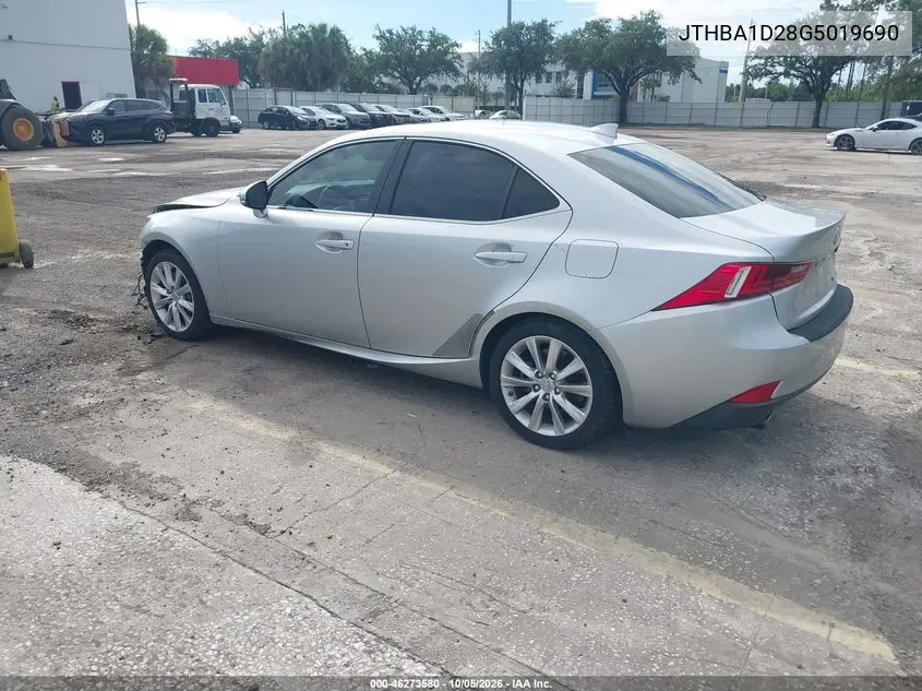2016 LEXUS IS VIN JTHBA1D28G5019690 — фото 3