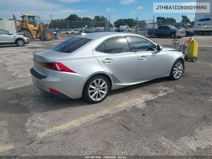 2016 LEXUS IS VIN JTHBA1D28G5019690 — фото 4