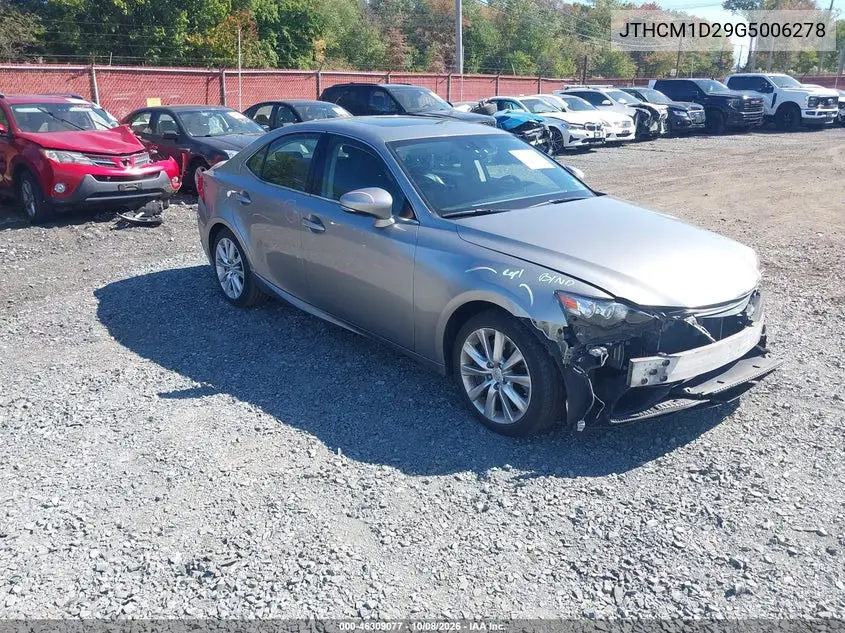 LEXUS IS 2016, VIN JTHCM1D29G5006278