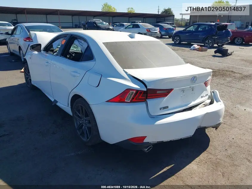 2016 LEXUS IS VIN JTHBA1D29G5014837 — фото 3