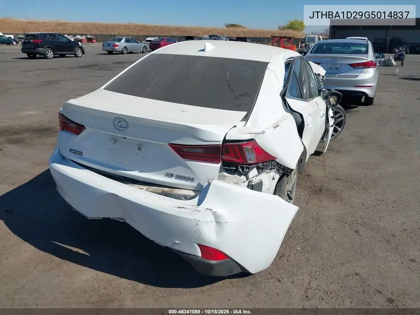 2016 LEXUS IS VIN JTHBA1D29G5014837 — фото 4