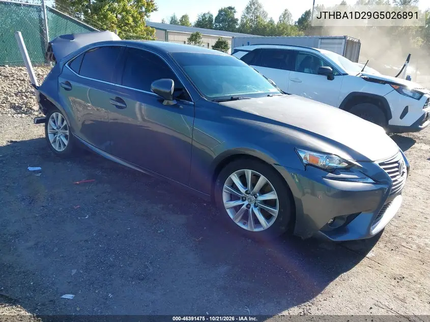 LEXUS IS 2016, VIN JTHBA1D29G5026891