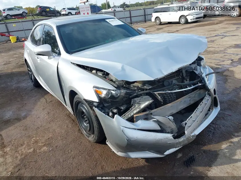 LEXUS IS 2016, VIN JTHBA1D26G5038626