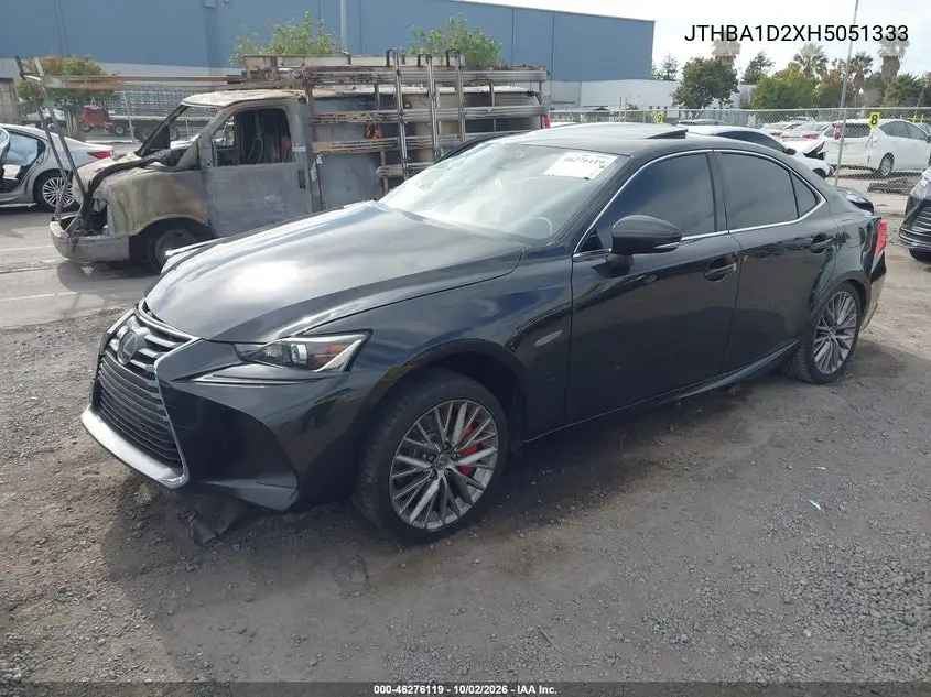 2017 LEXUS IS VIN JTHBA1D2XH5051333 — фото 2