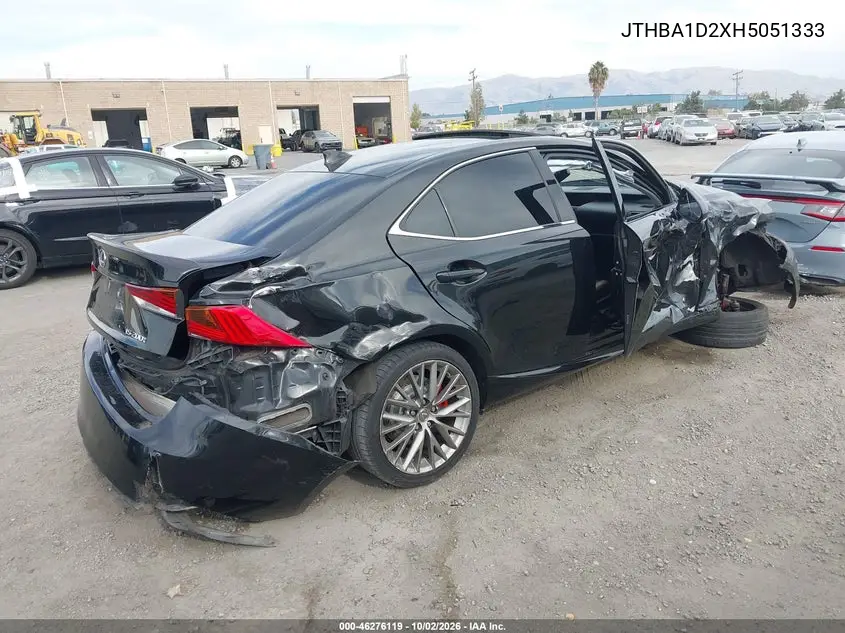 2017 LEXUS IS VIN JTHBA1D2XH5051333 — фото 4