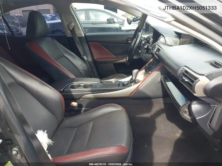 2017 LEXUS IS VIN JTHBA1D2XH5051333 — фото 5
