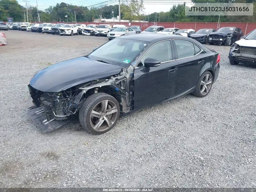 2018 LEXUS IS VIN JTHC81D23J5031656 — фото 2