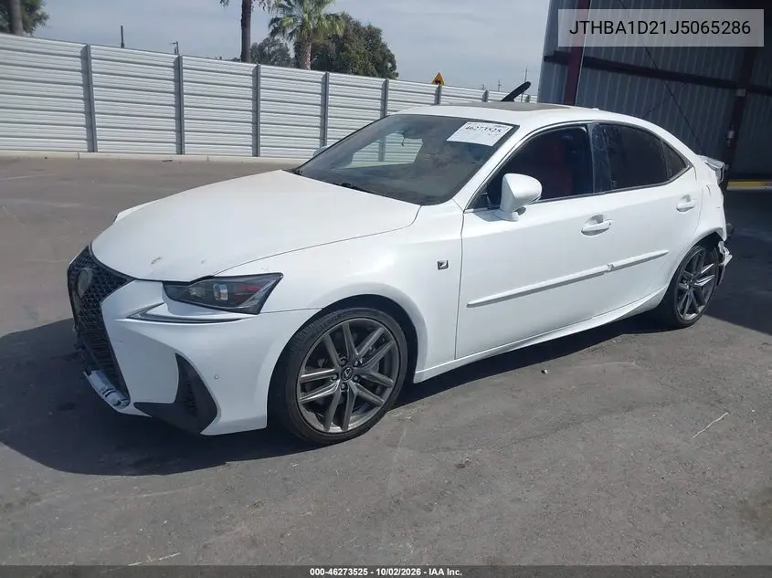 2018 LEXUS IS VIN JTHBA1D21J5065286 — фото 2