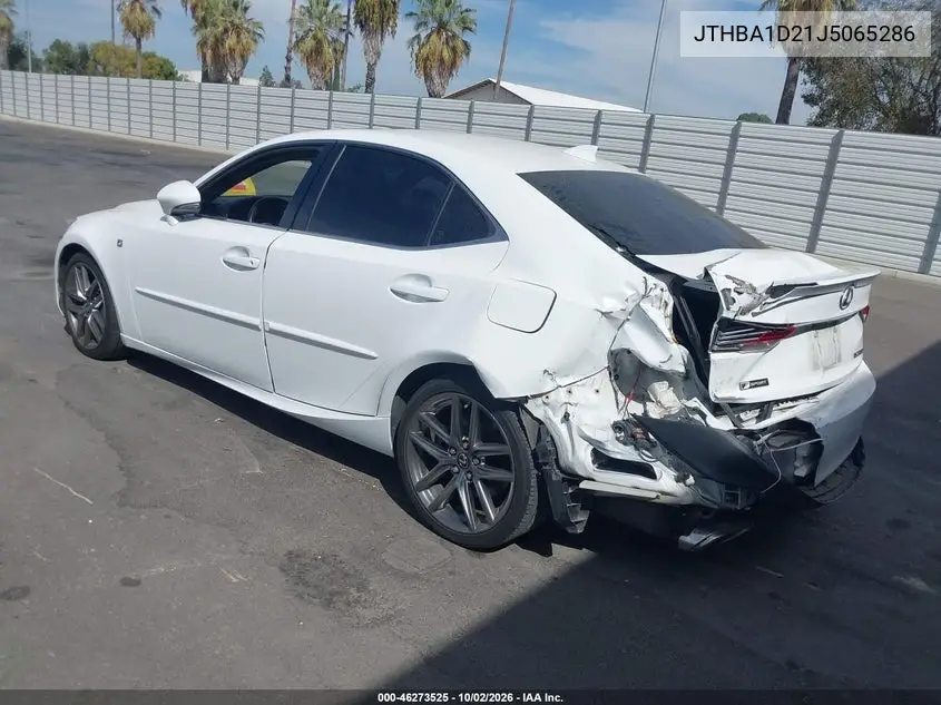 2018 LEXUS IS VIN JTHBA1D21J5065286 — фото 3