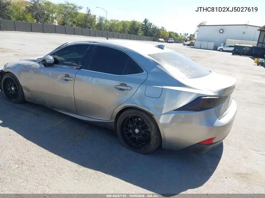 2018 LEXUS IS VIN JTHC81D2XJ5027619 — фото 3