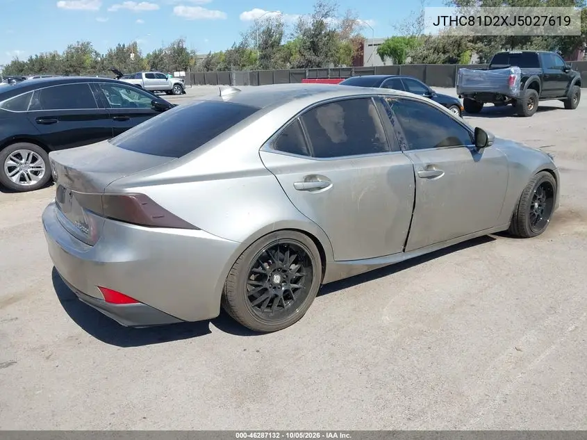 2018 LEXUS IS VIN JTHC81D2XJ5027619 — фото 4