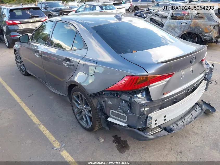 2018 LEXUS IS VIN JTHBA1D24J5064293 — фото 3