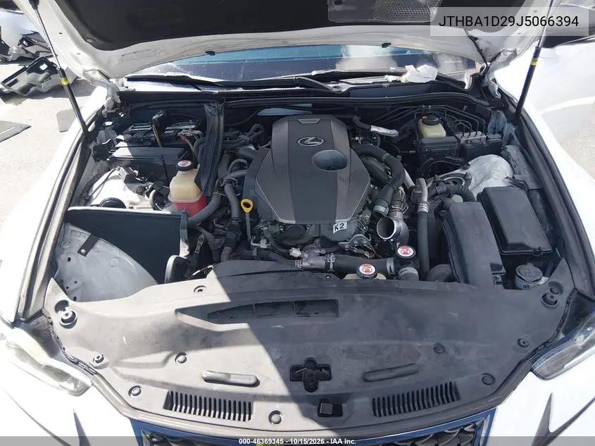 2018 LEXUS IS VIN JTHBA1D29J5066394 — фото 10