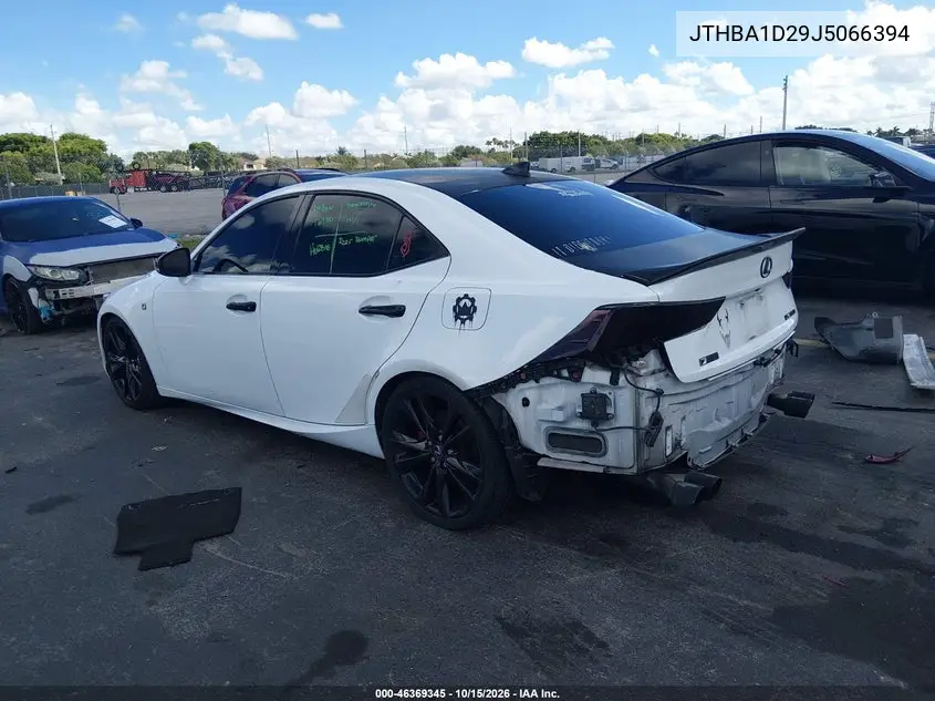 2018 LEXUS IS VIN JTHBA1D29J5066394 — фото 3