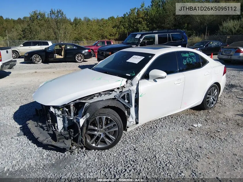 2019 LEXUS IS VIN JTHBA1D26K5095112 — фото 2