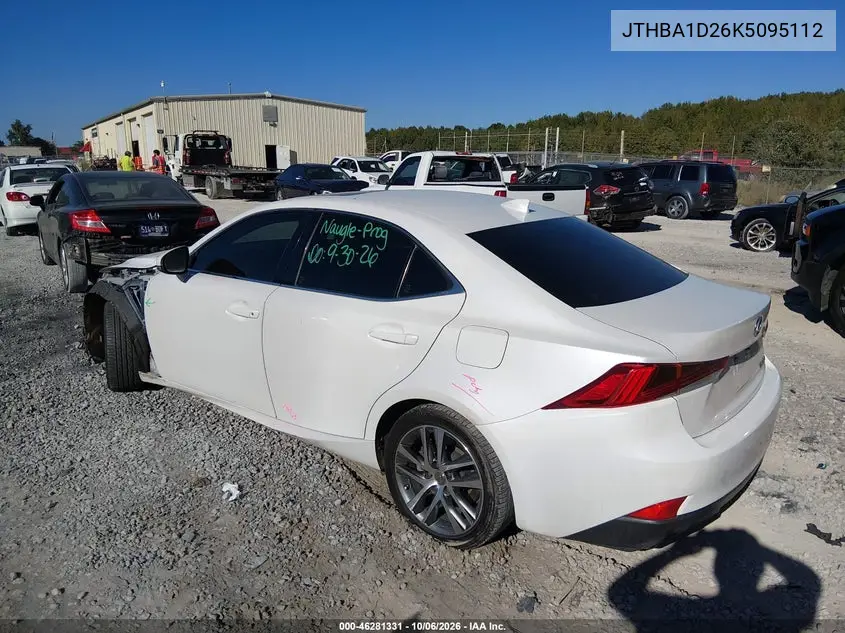 2019 LEXUS IS VIN JTHBA1D26K5095112 — фото 3