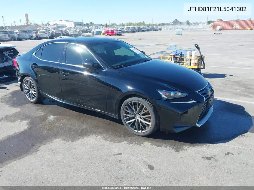 LEXUS IS 2020, VIN JTHD81F21L5041302